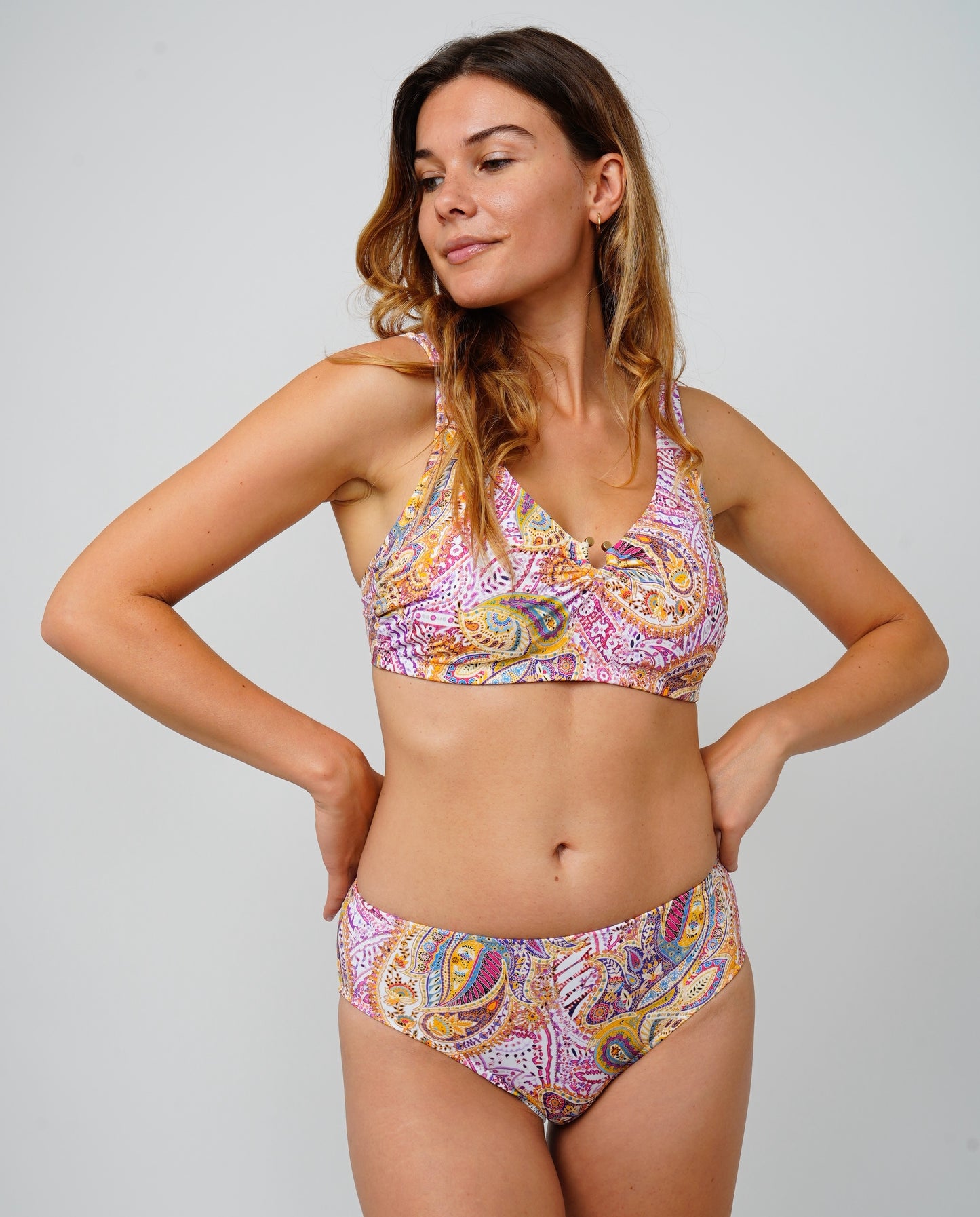 Ensemble SWANNY - Maillot de bain 2 pièces avec poches pour prothèse - Cachemire