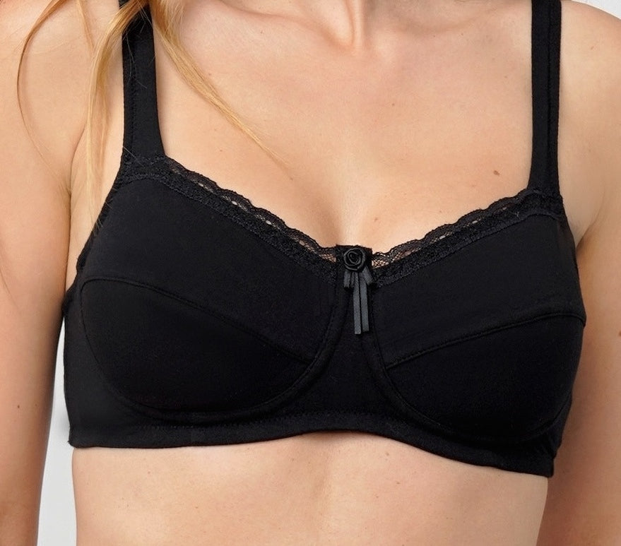 soutien-gorge post-opératoire avec poches pour prothèses en coton