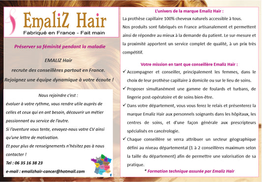 Emaliz Hair, prothèses capillaires en cheveux naturels